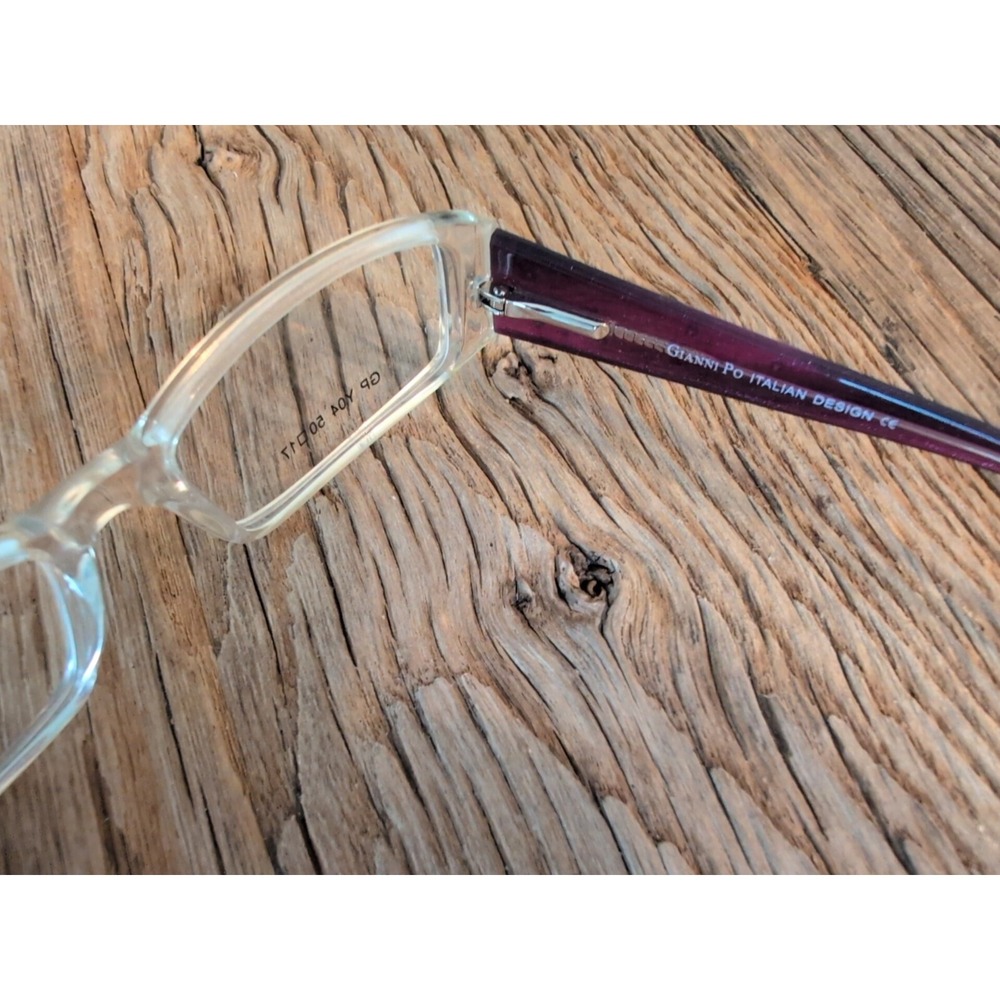 Eyeglasses Frames Purple Bling Studded Gianni Po GP Y04C 50-17-140 Full Rim New - Picture 11 of 16